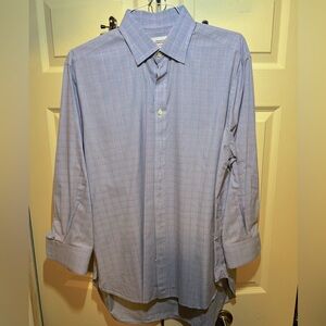 Charles Tyrwhitt Dress Shirt, 17” x 34” Sleeve, Blue Red White